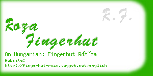 roza fingerhut business card